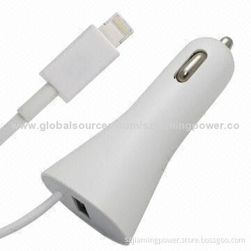 Car Charger for iPhone 5, Made of ABS